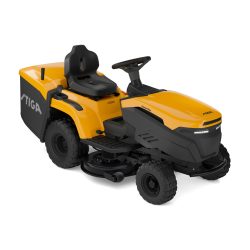 STIGA akkumulátoros fűgyűjtős fűnyíró traktor ESTATE 384e  1db 40Ah akkumulátoral / Készleten